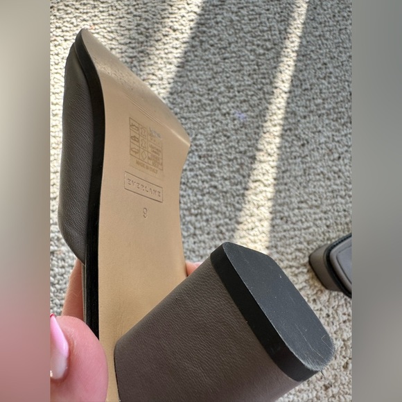 Everlane the artist Slip in Chunky Heel Mules sz 9 NWOB - Picture 7 of 8